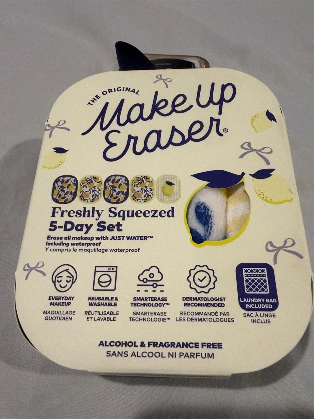 MakeUp Eraser Freshly Squeezed 5-Day Set Makeup Removal Set in Cream Blue NWT
